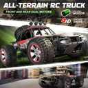1/10 Scale Fast RC Cars, 48KM/H 4WD Off-Road High Speed Remote Control Trucks for Adults and Kids Boys, All Terrain Truck Toys Gifts