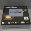 Dynaming 6 Pack Solar Post Cap Lights Outdoor with Flickering Flame Light, White Shell Fence Post Solar Lights Fit 4x4 5x5 Vinyl/Wooden Posts, Brightness LED Lighting Decor for Garden Deck Patio,White, Flickering Flame, 6 Pack