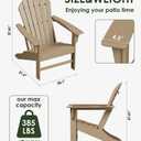 Adiromoti Poly Lumber Adirondack Chair, HDPE All-Weather Resistant Outdoor Patio Chairs, Pre-Assembled Outdoor Fire Pit Chair for Pool, Deck, Backyard, Garden, Weather Wood