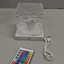 Rechargeable Shower Light No Wiring, 16 Color Changeable Ocean Wave Projector Light, Dimmable Waterproof Shower Lamp with Remote, Rotating Flame Water Ripple Lamp for Shower, Bathroom, Bedroom Decor