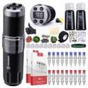 Dragonhawk Wireless Tattoo Gun Kit, Rotary Tattoo Machine Pen with 2 Batteries Power Supply, 20 Count Extra Smooth Needles Cartridges, Adjustable 7 Strokes Length for Beginners