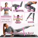 Thigh Trainer, 360Adjustable Pelvic Floor Muscle Trainer with LED Display, Inner Thigh Exerciser with 20LB Resistance Band for Women, Home Fitness Equipment for Hip, Leg, Arm