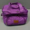 Rnivvi Lunch Box for Women, Double Decker Insulated Cooler Bag Lunch Bag Reusable Leakproof Tote Lunch Container with Strap for Work Family Picnic Hiking Camping, 18 Cans 12L, Large Adults, Purple
