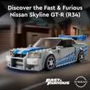 LEGO Speed Champions 2 Fast 2 Furious Nissan Skyline GT-R (R34), Race Car Toy Model Building Kit, Collectible with Racer Minifigure, 2023 Set for Kids, Boys and Girls Ages 9 and Up 76917