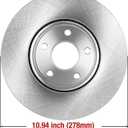 HUSCH Brake Kit Ceramic Brake Pads and Brake Rotors Fit for Ford Focus