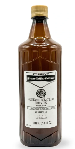 Starbucks Green Coffee Extract Syrup FRESH - 1 Liter