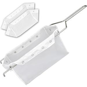 2 Pcs Reusable Fryer Filter Bag with Frame (Bag X Frame)
Reusable Deep Fryer Filter Bags and Frame - Easy-Clean Mesh for Home Commercial Fryer Filter Bag