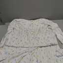  Long Cotton Nightgown Women's Long Sleeve Sleepwear Pleated Floral House Dress Soft Comfy Night Dress for Ladies, Size L