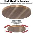 12 inch Wooden Lazy Susan Turntable for Cabinet, Acacia Lazy Susan Organizer for Table Top, Cabinet Fridge, Countertop, Pantry
