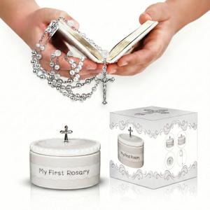 Baptism Gifts for Girl - My First Rosary and Keepsake Box, Blessed Baptism Gifts for Boys, Stunning First Communion Gifts or Blessed Christening Gift for Boys or Girls with Catholic Gift Box