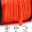 VIABRICO .065" Weed Eater String, Round Orange Heavy Duty String Trimmer Line, Weed Wacker String Universal Commercial Grade, Premium Nylon Weedeater Line 0.065" x 1.2LB, 820Foot