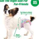 Pet Soft Female Dog Diapers, 3 Pack Washable Dog Diapers Female for Dogs in Heat Reusable Dogs Period Panties, Puppy Diapers (Animals, XS) (X-Small:7''-10'')