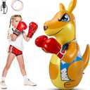 Inflatable Punching Bag for Kids Punching Bags 3-8 with Air Pump, Toddler Bop Bag, Inflatable Toy with Instant Bounce Back Movement, Safe Gifts for Kids Add Tossing Game