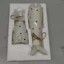 Valery Madelyn Easter Bunny Decorations for Home, 2Pcs Ceramic White Rabbit Statue Figurine Spring Decor, Easter Gift Tabletop for Indoor Outdoor Garden Lawn Yard Decor Table Centerpieces (Large)