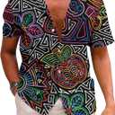 KYKU Mexico Shirt for Men Funny Beach Shirts Hawaiian Button Down Short Sleeve (Black, XXL)