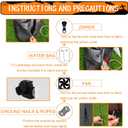 LANGXUN 8ft Pixel Zombie 2025 Halloween Inflatable Decoration - Giant Blow-Up Outdoor Indoor Cute Skeleton Ghost Yard Decor with LED Lights for Lawn, Garden, Patio Party Display