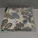 Set of 2 Jacquard Tropical Leaf Pattern Throw Pillow Covers Decorative Pillowcase 20X20 Inches,Blue Cream