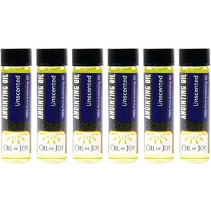 Anointing Oil Unscented for Prayers 1/4oz Pack of 6 by Oil of Joy Represents The Holy Spirit, Peace, Strength, Blessings, and Purification