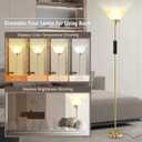 Floor Lamps for Living Room, 71'' Torchiere Floor Lamps with Remote, 2700K-6500K Colors Temperature & Brightness Adjustable, 10W/1200LM Gold Dimmable Floor Lamp,Tall Standing Lamp for Bedroom/Office