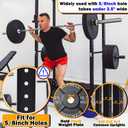 MIUONO Weight Plate Holder, Power Rack Attachments Squat Rack Weight Plate Holder Storage for 2 inch Olympic Plates, 2x2 3x3 2x3 Power Cage for 5/ 8 Holes (2 Pack)