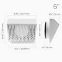 6 Inch Dryer Exhaust Vent Cover with Rubber Gasket - White Galvanized Steel Dryer Vent, Robust and Weatherproof Outside Dryer Vent Air Exhaust Box, Duct/Surface Mounting Dryer Wall Vent