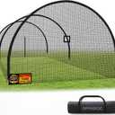 Baseball Batting Cages for Backyard 24ft x 10ft x 10ft Baseball & Softball Cage Net with Zipper Door 4-Ply Reinforced Netting Portable Batting Cage for Backyard & Outdoor Lawn Training, 24x10x10FT