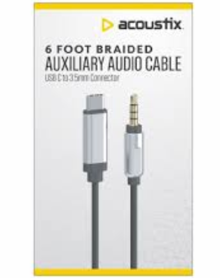 ACX USB C TO 3,5MM CABLE 6FT BK