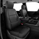 FFREESOO Tundra 2024 2023 2022 Full Set Leather Seat Covers, Fit for Toyota Tundra Crewmax Cab, Custom Truck Seat Covers BlackBlue-Line