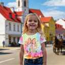 Magic Shirt for Toddler Baby Girls Magical Kingdom Tshirt Cute Castle Outfit Holiday Family Vacation Summer Tee Top (9-10 Years, Tie-dye-b)
