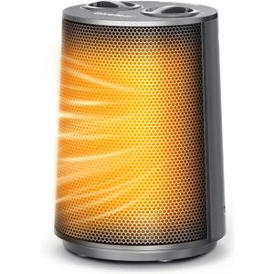 GiveBest Portable Space Heater  1500W Quiet & Energy Efficient Overheat & Tip-Over Protection, Fast Heating PTC Technology, Ideal for Bedroom, Office & Desk Use, Grey