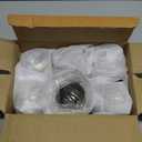 AuldHome Design Farmhouse Ball Ornaments (Set of 6, Antique Gold); Distressed Metal Glass Ball Vintage Style Christmas Decorations (Gray,gold,silver)