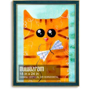 18x24 frame - Single Frame, Christmas Elegant Navy Suede 18x24 Poster Frame, 18x24 Picture Frame for Artwork Puzzles Photos and Movie Posters