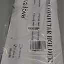 Hovadova Adjustable Mobile CPU Stand, Ventilated Computer Tower Stand with 4 Caster Wheels Fits Most PC Tower, Under Desk CPU Holder PC Floor Cart Computer Riser for Gamers and Students (Large White)