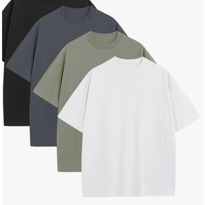 Mens Oversized T-Shirts Fashion Loose Fit Crewneck Tshirt Streetwear Heavyweight Short Sleeve Tee Shirt Gym Workout Tops L 3 Pack