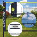 Portable Volleyball Net Set Outdoor, Professional Volleyball Set with Adjustable Height Poles, Scoring Marker, Boundary Line, with Pump and Carrying Bag for Backyard Beach, 32 Feet By 3 Feet