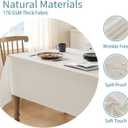 Textured Tablecloth Rectangle Waterproof Table Cloth, Washable Table Cover Wrinkle Free Fabric Tabletop Decoration for Kitchen, Dining, Wedding, Parties, 60 x 144 Inch, Ivory