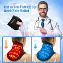 ONLYCARE Neck Ice Pack Wrap Gel - Upgraded Ice Packs for Neck Reusable, Hot and Cold Compress, Relief of Pain, Swelling, Sprains, Office Pressure, Black