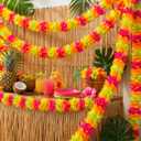 Fun Express Plastic Lei Flower Garland 100ft for Party Decorations - Hawaiian Luau Tropical Beach Pool Birthday Summer Decor | Colorful Hanging Floral Garlands for Indoor Outdoor Tiki Aloha Themed