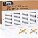 24''Wx6''H Duct Opening Steel Return Air Grille for Wall or Ceiling