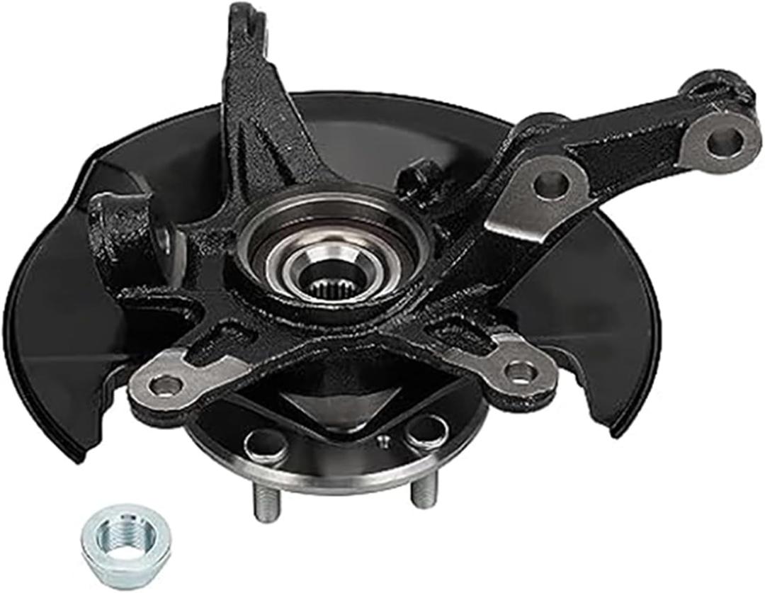 Front Left Driver Side Steering Knuckle & Wheel Bearing Hub Assembly Fits 2006-2011 Honda Civic, (Without Si Model) 698-45169845144300SNA952, 44300TR0951