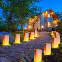 Zhengmy 20 Set Reusable LED Waterproof Luminary Bags, Outdoor Luminaries Bags with LED Fairy Lights Water Box, Luminary Lights for Christmas Wedding Party(Classic)