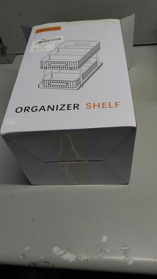 2-Tier Clear Pull-Out Drawer Organizer - Sleek, Compact & Sturdy Makeup and Closet Organizer - Easy Assembly Kitchen Storage Solution, Ideal for Makeup, Tools, Medicines & Snacks