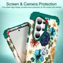 Hocase for Samsung Galaxy S26 Ultra Case, Teal Flowers