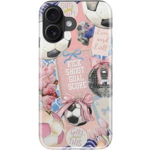 LUMARKE for iPhone 16 Plus Case, Cute Preppy Floral Cover for Women