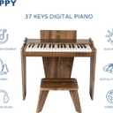 ZIPPY Kids Piano Keyboard, 37 Keys Digital Piano for Kids, Music Educational Instrument Toy, Wood Piano for 3+ Girls and Boys (Walnut Basic)