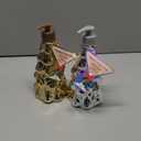 Simple Pleasures Metallic Christmas Tree Set of 2 Holiday Soap Dispenser with Scented Liquid Soap - Decorative Hand Pump Refillable Soap Dispensers for Kitchen and Bathroom Sinks