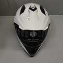 ILM Off Road Motorcycle Dual Sport Helmet Full Face Sun Visor Dirt Bike ATV Motocross Casco DOT Certified Model 606V (Small, White)