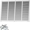Howeall 24"W x 16"H [Duct Opening Size] Steel Return Air Grille, Air Return Vent Cover for Ceiling and Sidewall - HVAC Air Vent Covers - [Outer Dimensions: 25.75"W x 17.75"H]