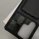 SSLOTSCASE for Samsung Galaxy S25 Ultra Case with Card Holder & Kickstand & Slide Camera Lens Cover, Silicone Edge Protection Rugged Heavy Duty Phone Case Cover for Galaxy S25 Ultra 5G 2025, Black