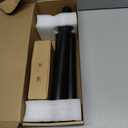 Stair Railing Indoor 5 Feet Hand Rails for Indoor/Outdoor Steps 1.5" Round Porch Railing Wall Mount Aluminum Hand Rails for Indoor Stairs Industrial Staircase Handrails (Black)